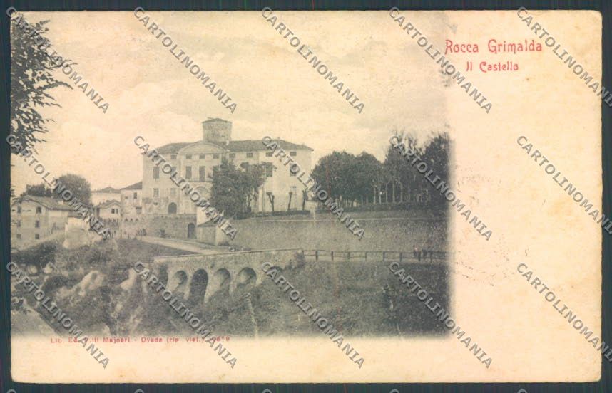 Alessandria Rocca Grimaldi PIEGA FORO cartolina LQ0814 – fronte
