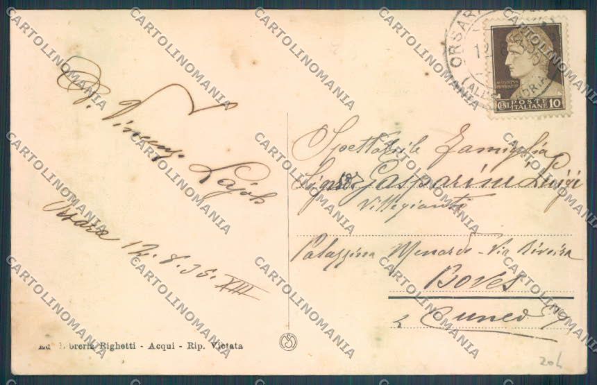 Alessandria Orsara Bormida cartolina LQ0831 – retro