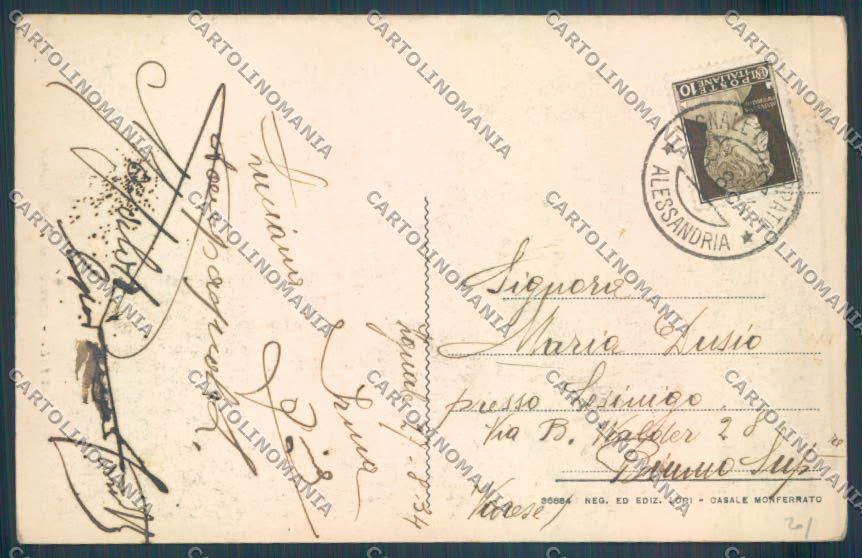 Alessandria Vignale Monferrato cartolina LQ0834 – retro