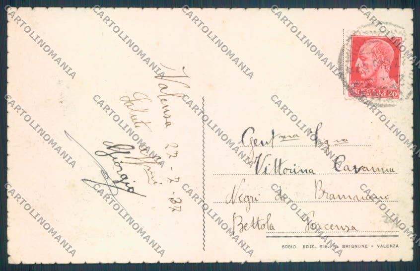 Alessandria Valenza cartolina LQ0842 – retro
