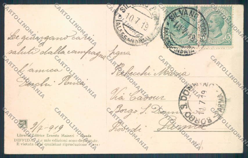 Alessandria Silvano d'Orba cartolina LQ0862 – retro