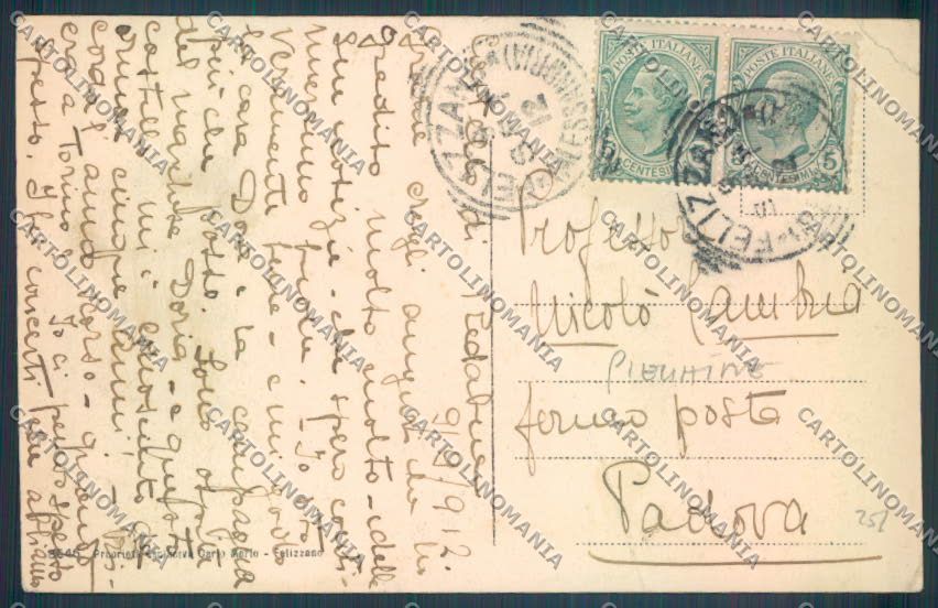 Alessandria Felizzano PIEGHINE cartolina LQ0878 – retro