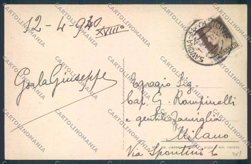 Alessandria Castelnuovo Bormida cartolina LQ0880 – retro
