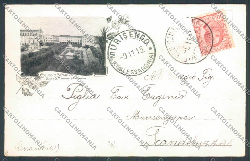 Alessandria Borgo San Martino PIEGHINE cartolina LQ0886 – fronte