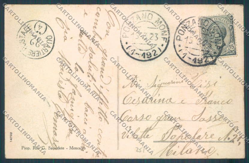 Alessandria Ponzano Monferrato cartolina LQ0896 – retro