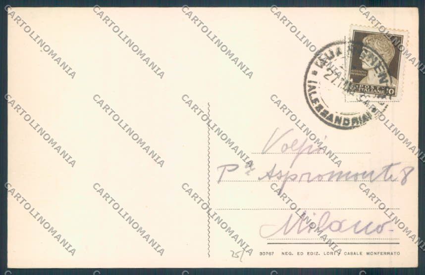Alessandria Quargnento cartolina LQ0901 – retro