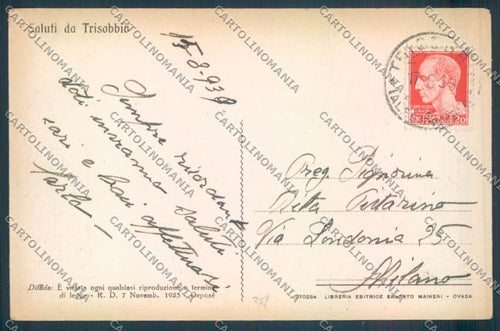 Alessandria Trisobbio cartolina LQ0912 – retro