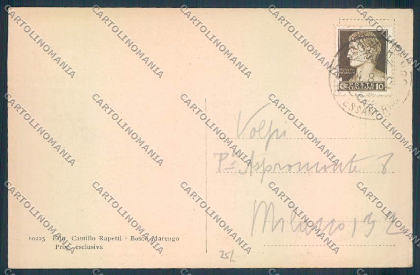 Alessandria Bosco Marengo PIEGHINA cartolina LQ0918 – retro