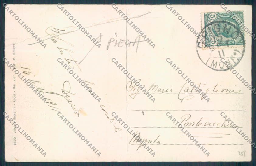 Alessandria Spigno Monferrato PIEGA cartolina LQ0923 – retro