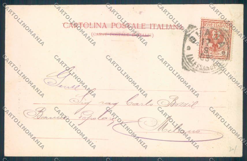 Alessandria Casaleggio Boiro cartolina LQ0935 – retro