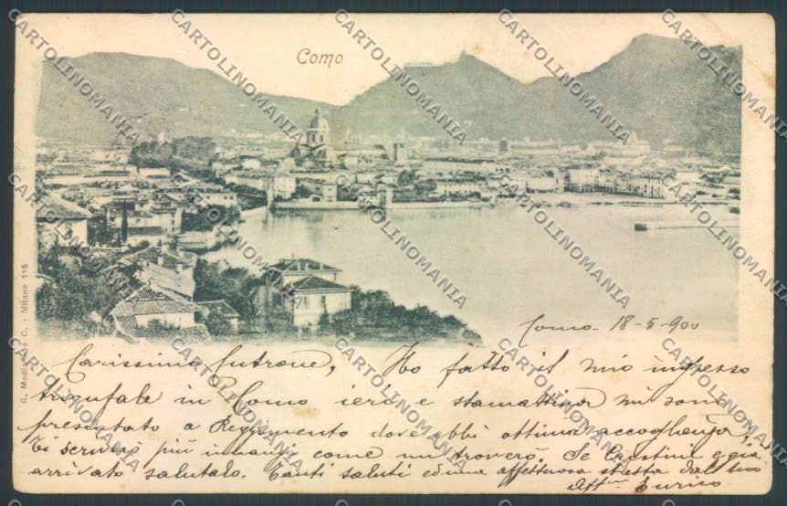 Como Città PIEGA cartolina LQ0987 – fronte