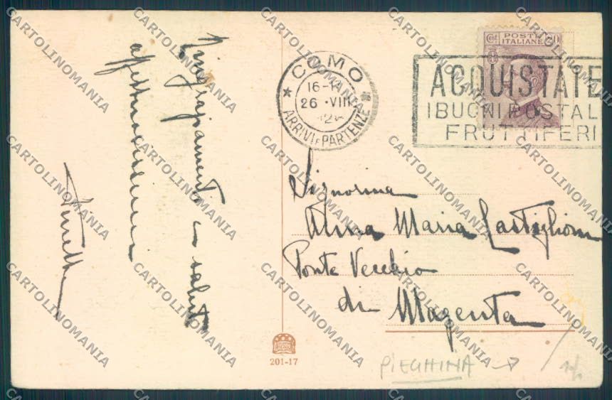 Como Città PIEGHINA cartolina LQ1008 – retro