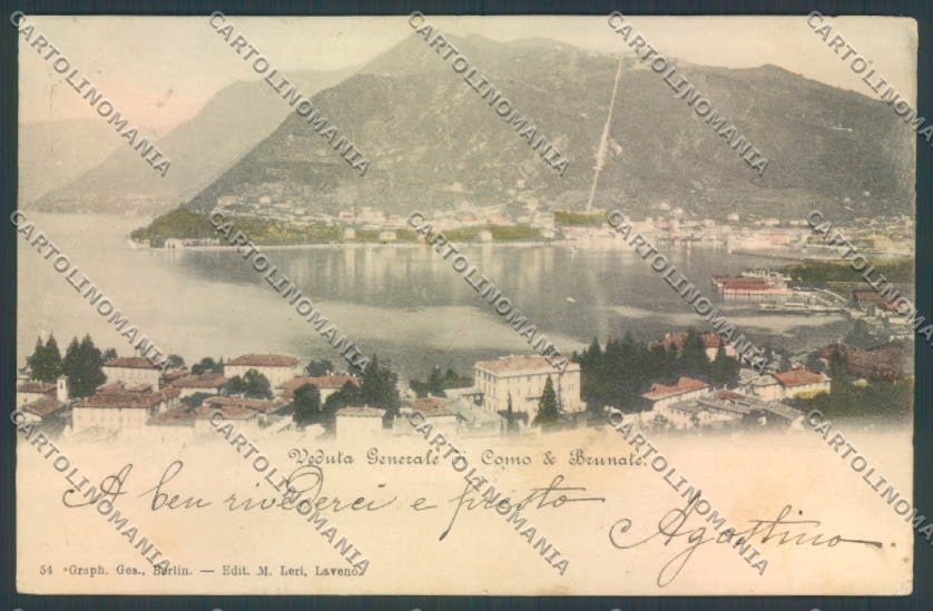 Como Città Brunate PIEGHINA cartolina LQ1010 – fronte
