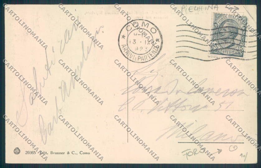 Como Città PIEGHINA FORO cartolina LQ1041 – retro