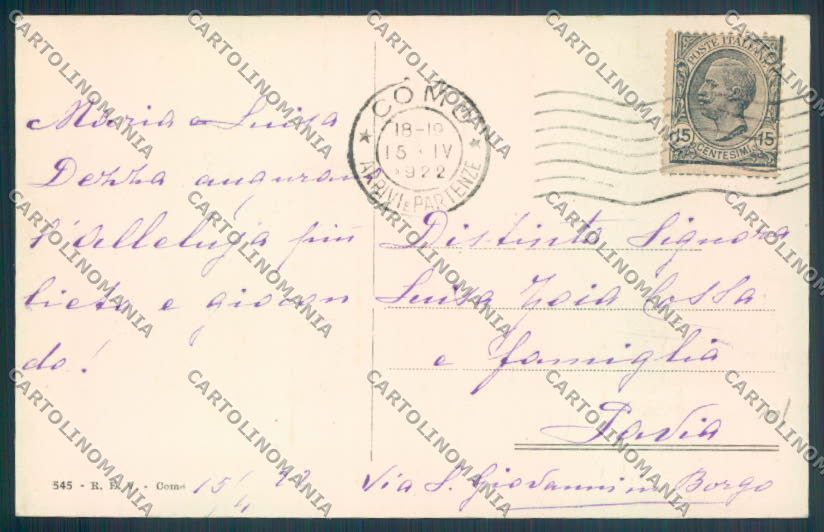 Como Città Battello cartolina LQ1068 – retro
