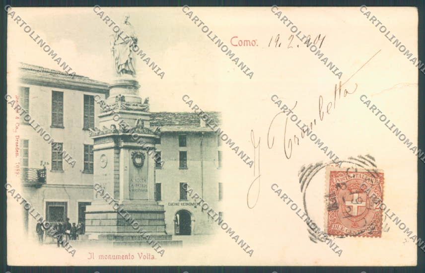 Como Città PIEGHINA STRAPPO cartolina LQ1074 – fronte