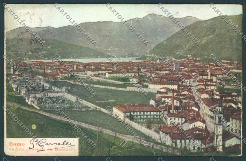 Como Città ABRASA cartolina LQ1095 – fronte