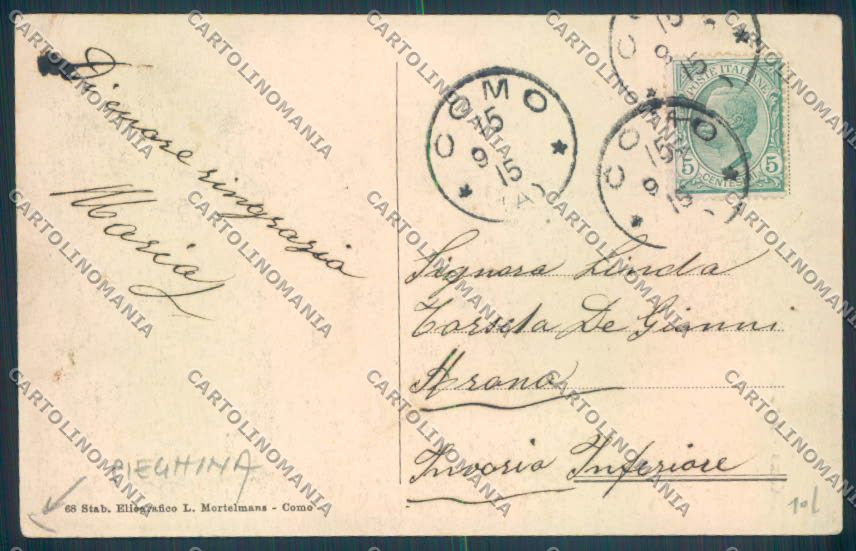Como Città PIEGHINA cartolina LQ1114 – retro