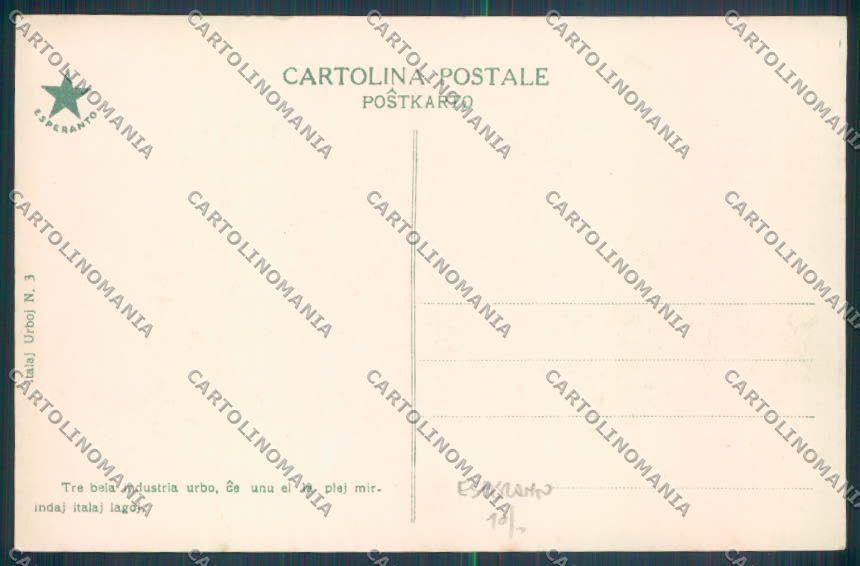 Como Città Esperanto cartolina LQ1136 – retro