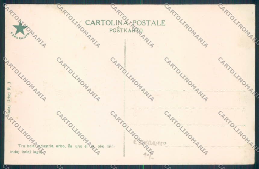 Como Città Esperanto cartolina LQ1137 – retro
