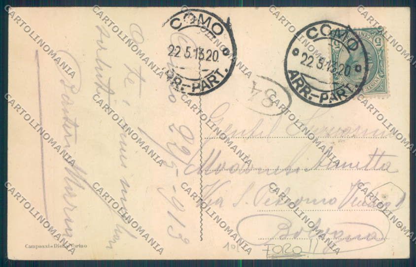 Como Città FORO cartolina LQ1142 – retro