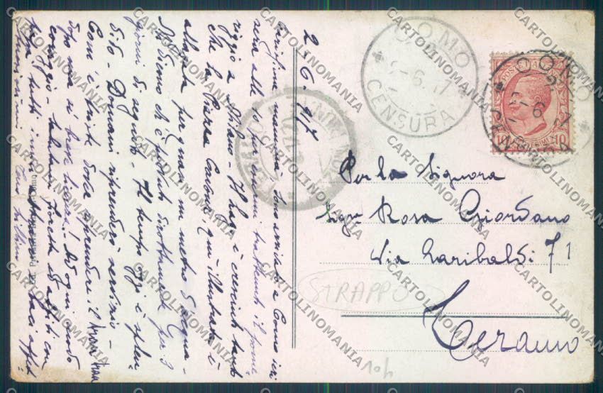 Como Città STRAPPO cartolina LQ1156 – retro