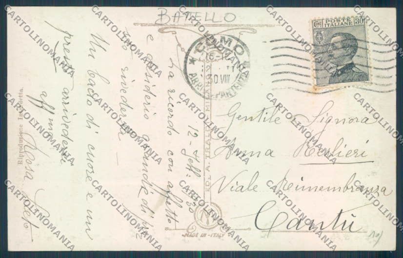 Como Città San Agostino Battello Foto cartolina LQ1167 – retro