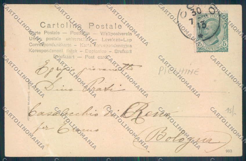 Como Città PIEGHINE cartolina LQ1173 – retro