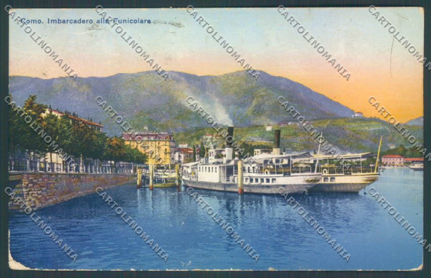 Como Città Battello SCOLLATA cartolina LQ1191 – fronte