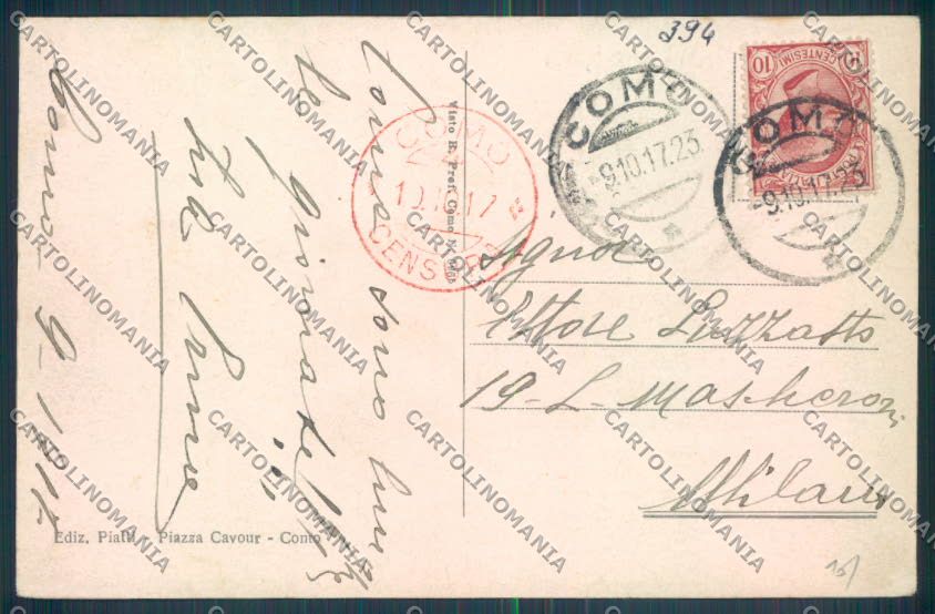 Como Città cartolina LQ1192 – retro