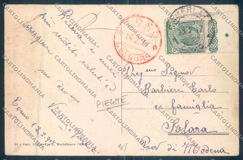 Como Città PIEGHE cartolina LQ1203 – retro