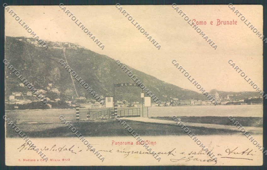 Como Città Brunate PIEGHINA cartolina LQ1215 – fronte