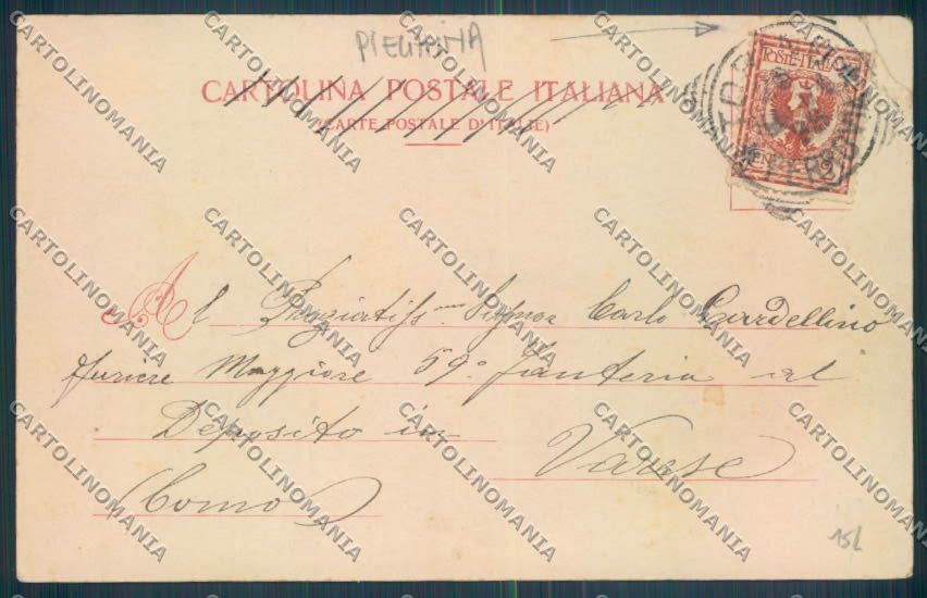 Como Città Brunate PIEGHINA cartolina LQ1215 – retro