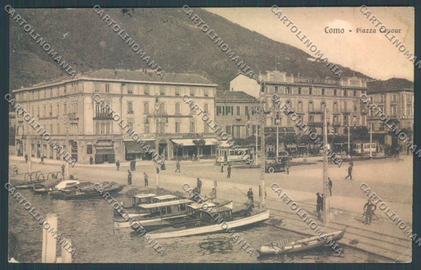 Como Città PIEGA SCOLLATA cartolina LQ1223 – fronte
