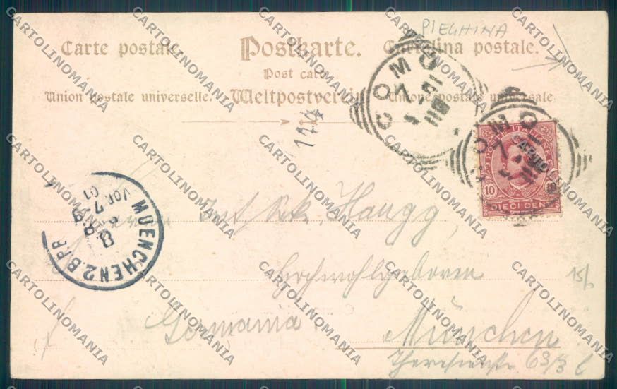 Como Città PIEGHINA cartolina LQ1244 – retro