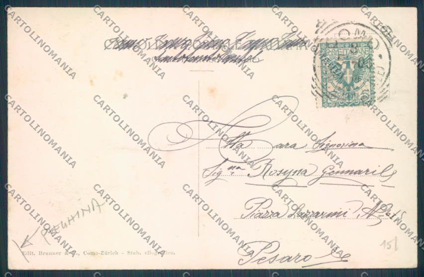 Como Città PIEGHINA cartolina LQ1272 – retro