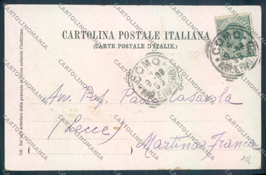 Como Città cartolina LQ1311 – retro