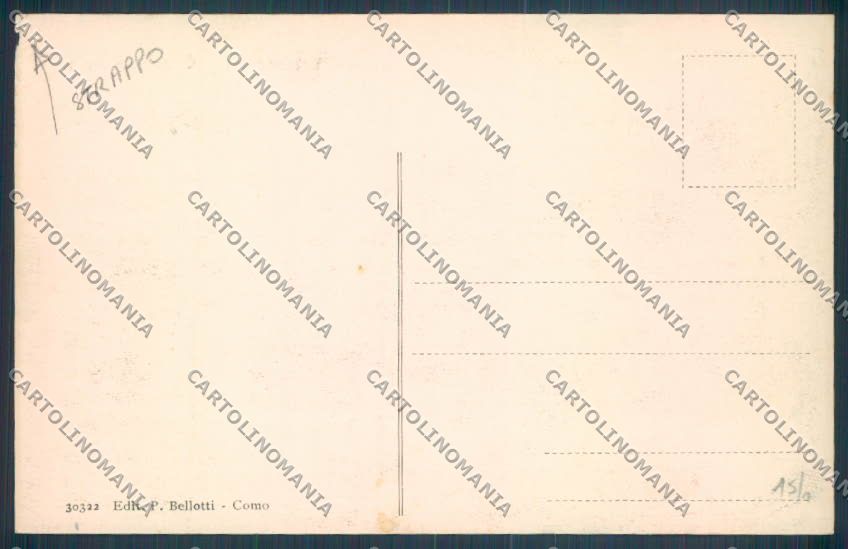 Como Città Battello STRAPPO cartolina LQ1315 – retro