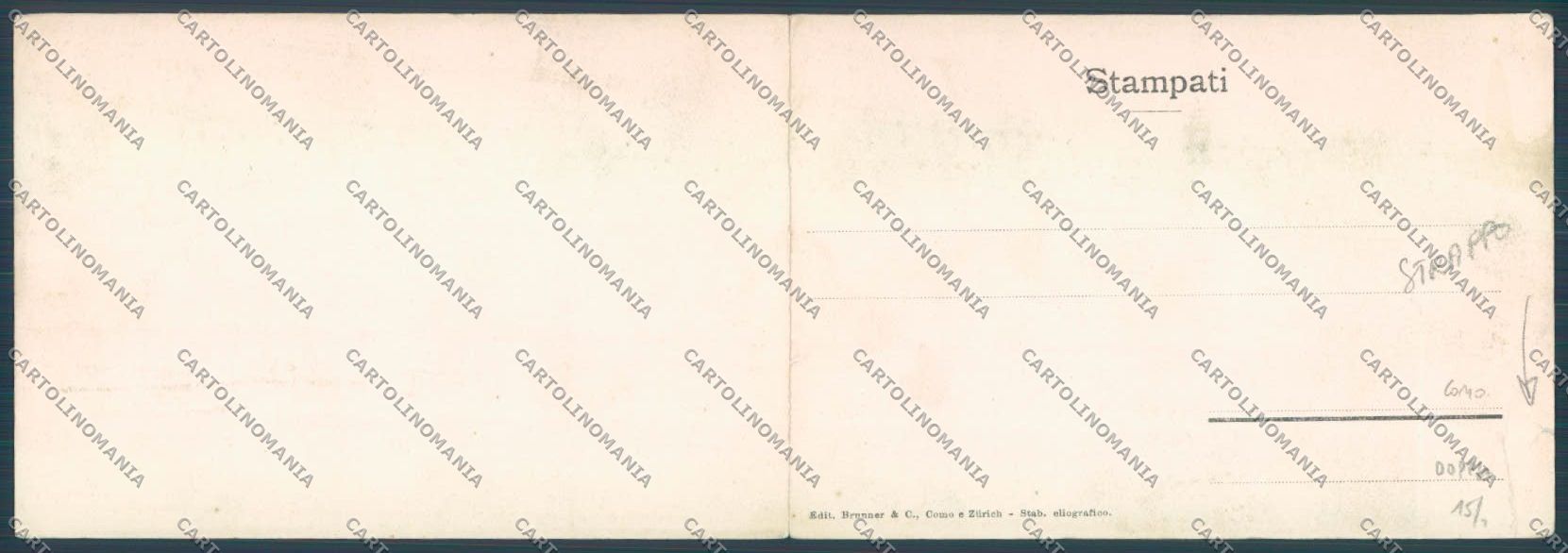 Como Città Doppia STRAPPO cartolina LQ1321 – retro