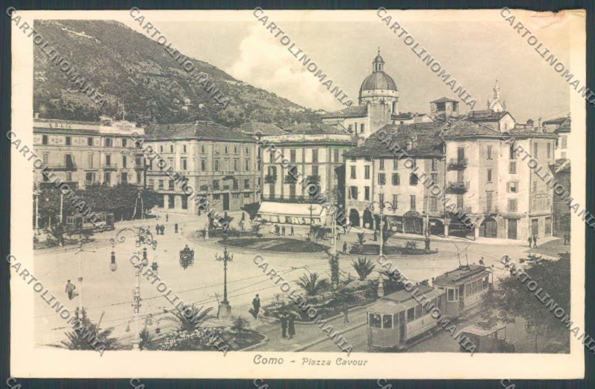 Como Città Tram STRAPPO SCOLLATA cartolina LQ1343 – fronte