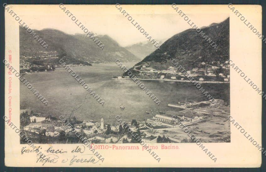 Como Città Rilievo SCOLLATA cartolina LQ1347 – fronte