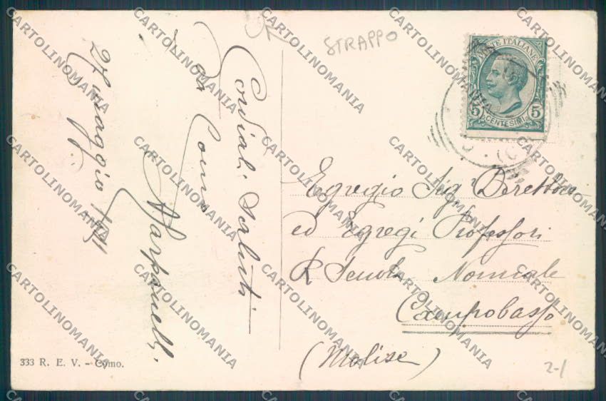 Como Città Battello STRAPPO cartolina LQ1379 – retro