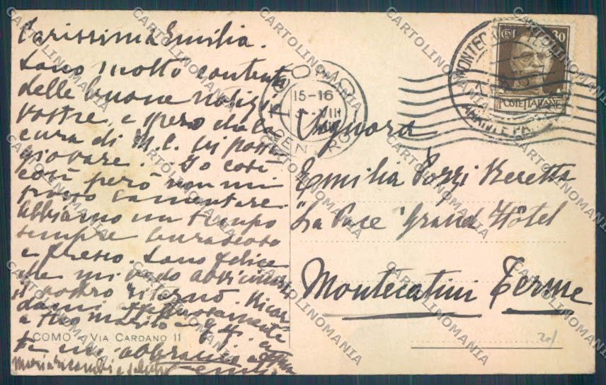 Como Città cartolina LQ1392 – retro