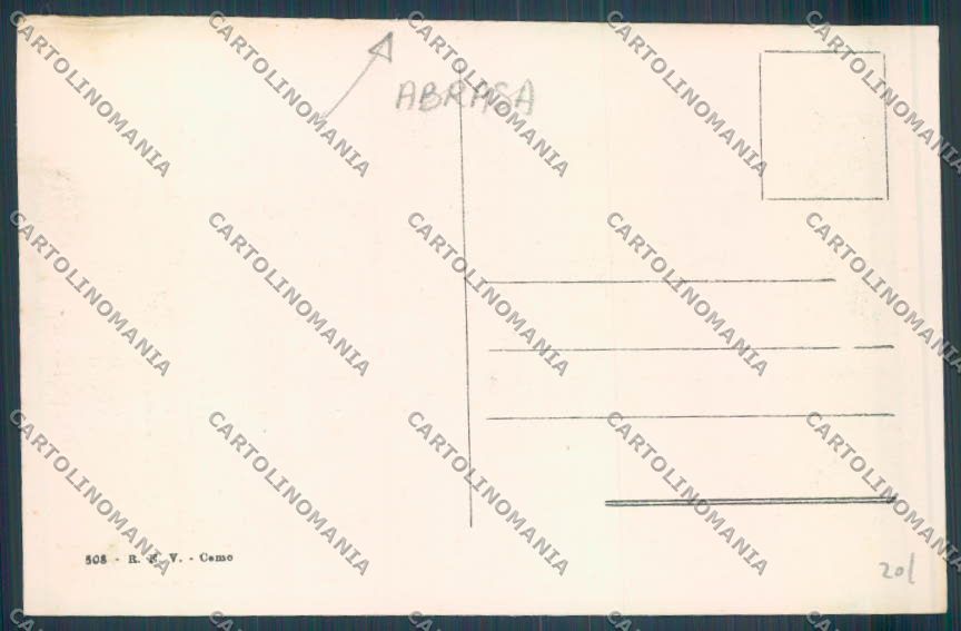 Como Città Tram ABRASA cartolina LQ1395 – retro