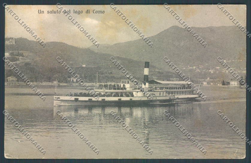Como Città Battello MACCHIE cartolina LQ1402 – fronte