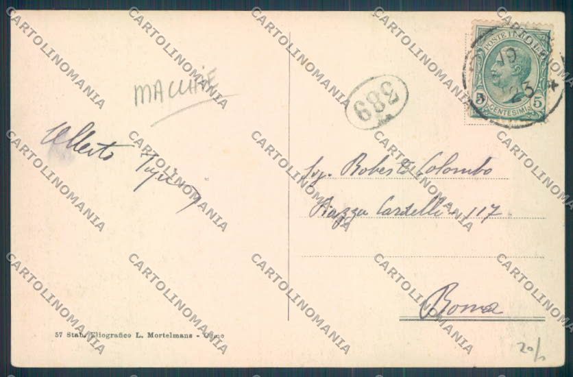 Como Città Battello MACCHIE cartolina LQ1402 – retro