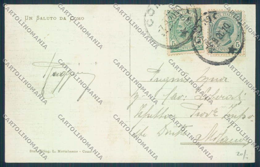 Como Città Battello cartolina LQ1405 – retro