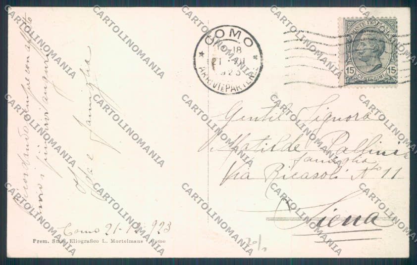 Como Città Battello cartolina LQ1460 – retro