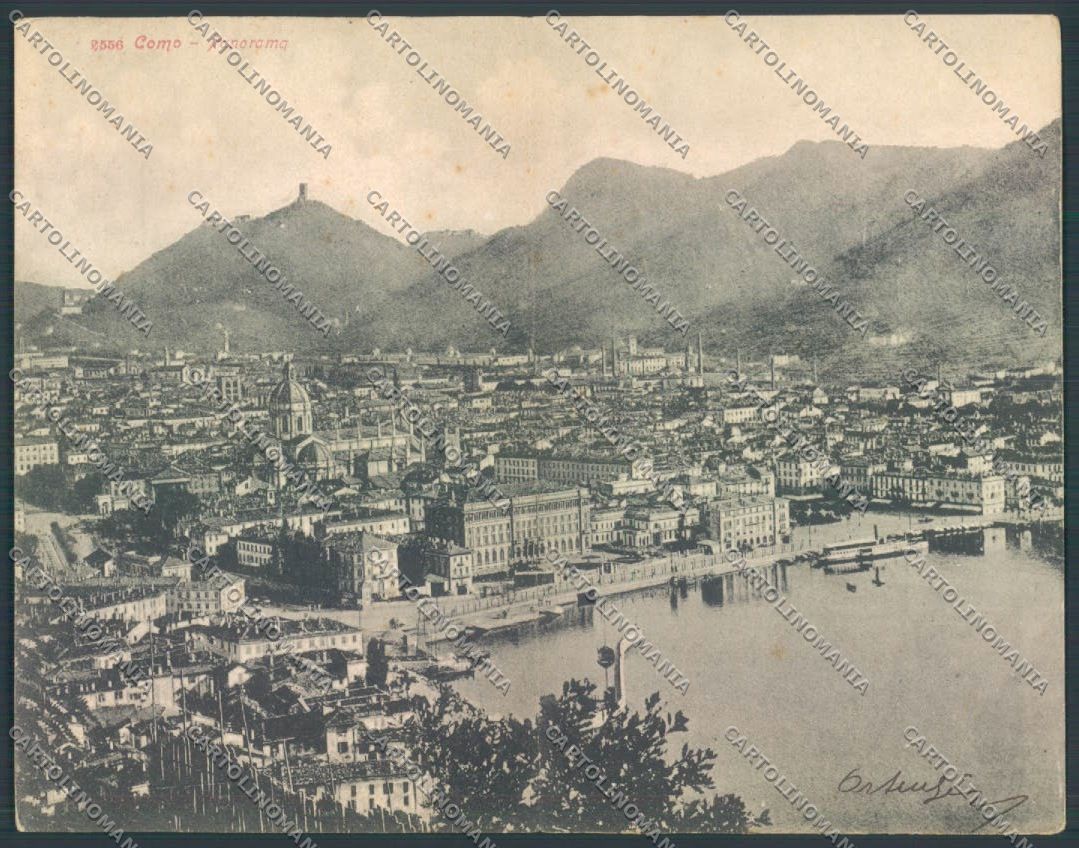 Como Città Doppia PIEGHINA cartolina LQ1462 – fronte