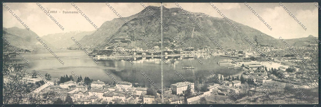 Como Città Doppia RIPARATA cartolina LQ1477 – fronte